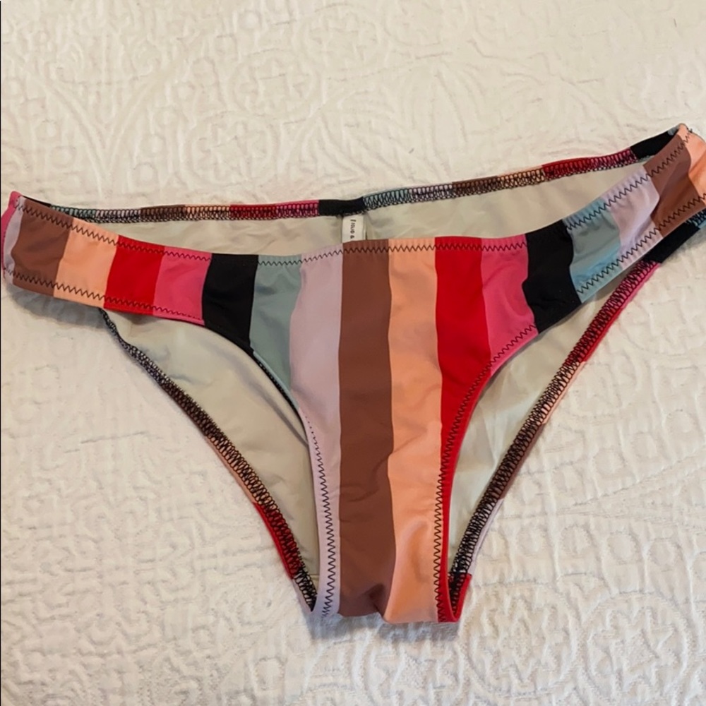 Solid And Stripe Bathing Suit Bottoms - image 1